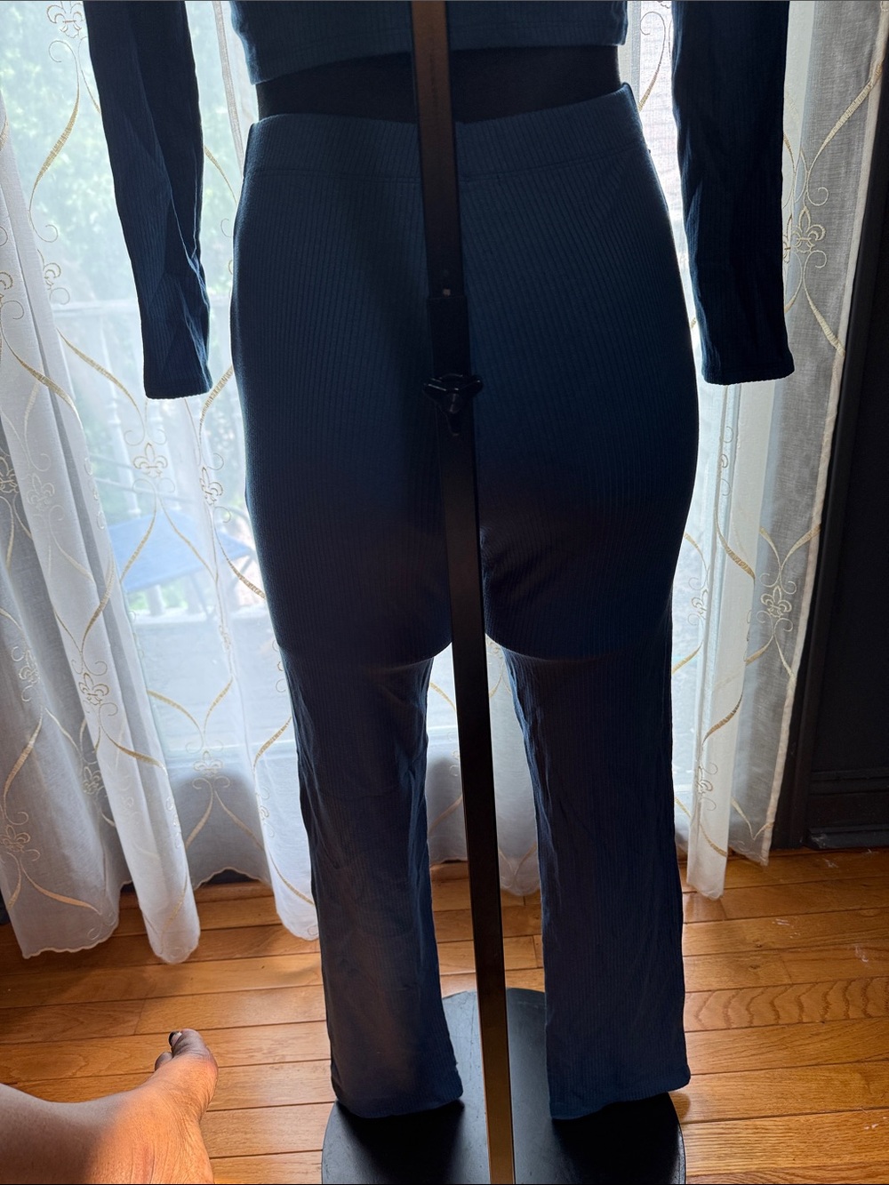 Reformation Ribbed Wide-Leg Pants Set - Ocean - Picture 7 of 10